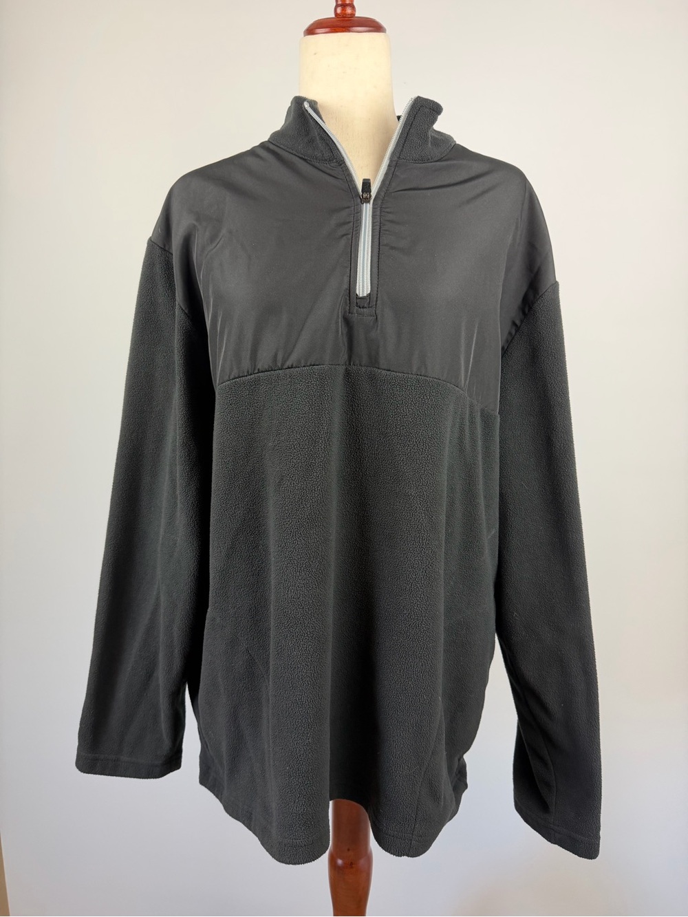 PGA Tour Charcoal Gray Quarter-Zip Performance Fleece Size XL